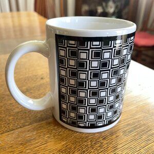 Vintage Artmark Small Square Geometric Design Coffee Cup Mug
